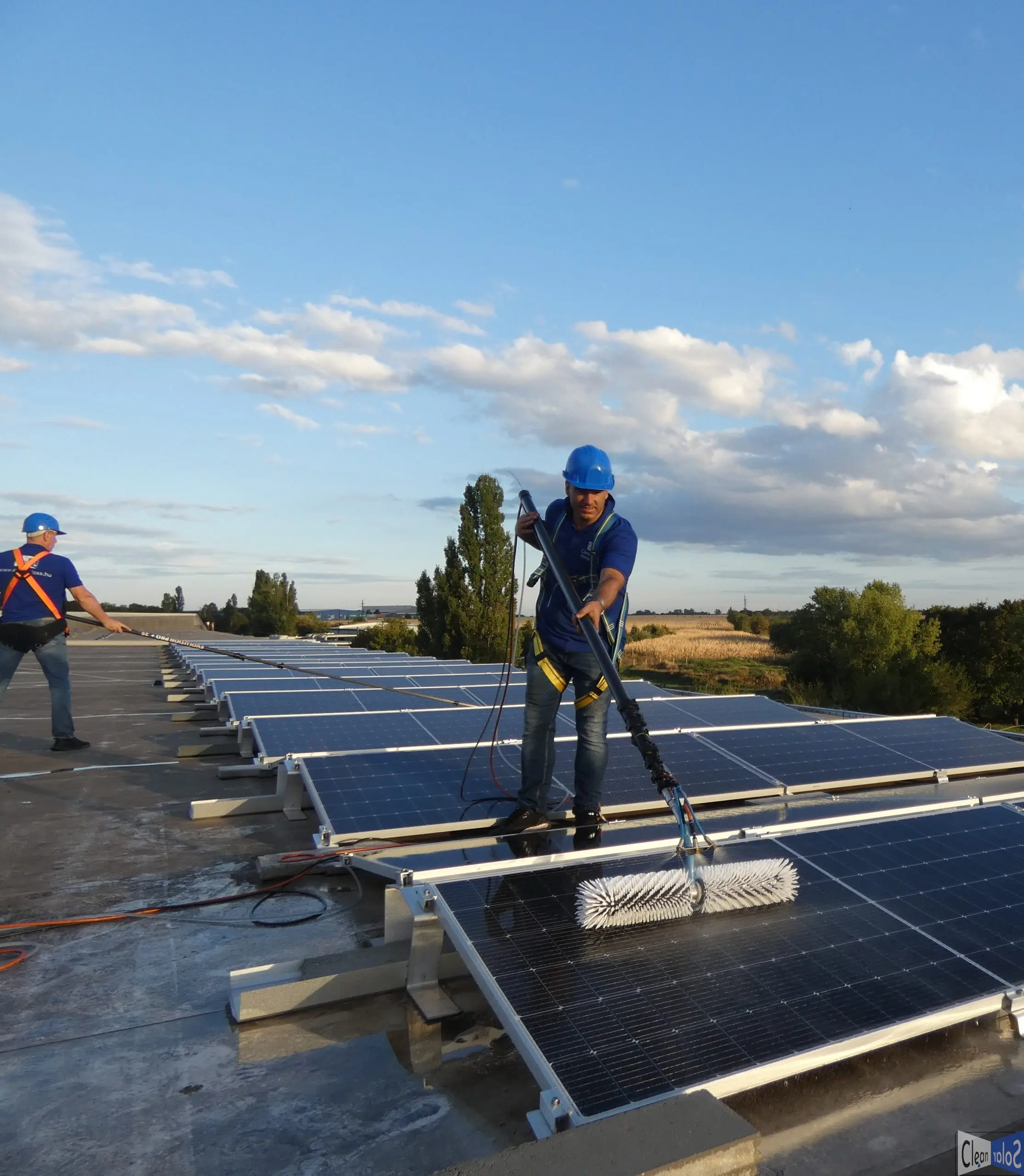 CleanSolar vállalati napelem-tisztítás